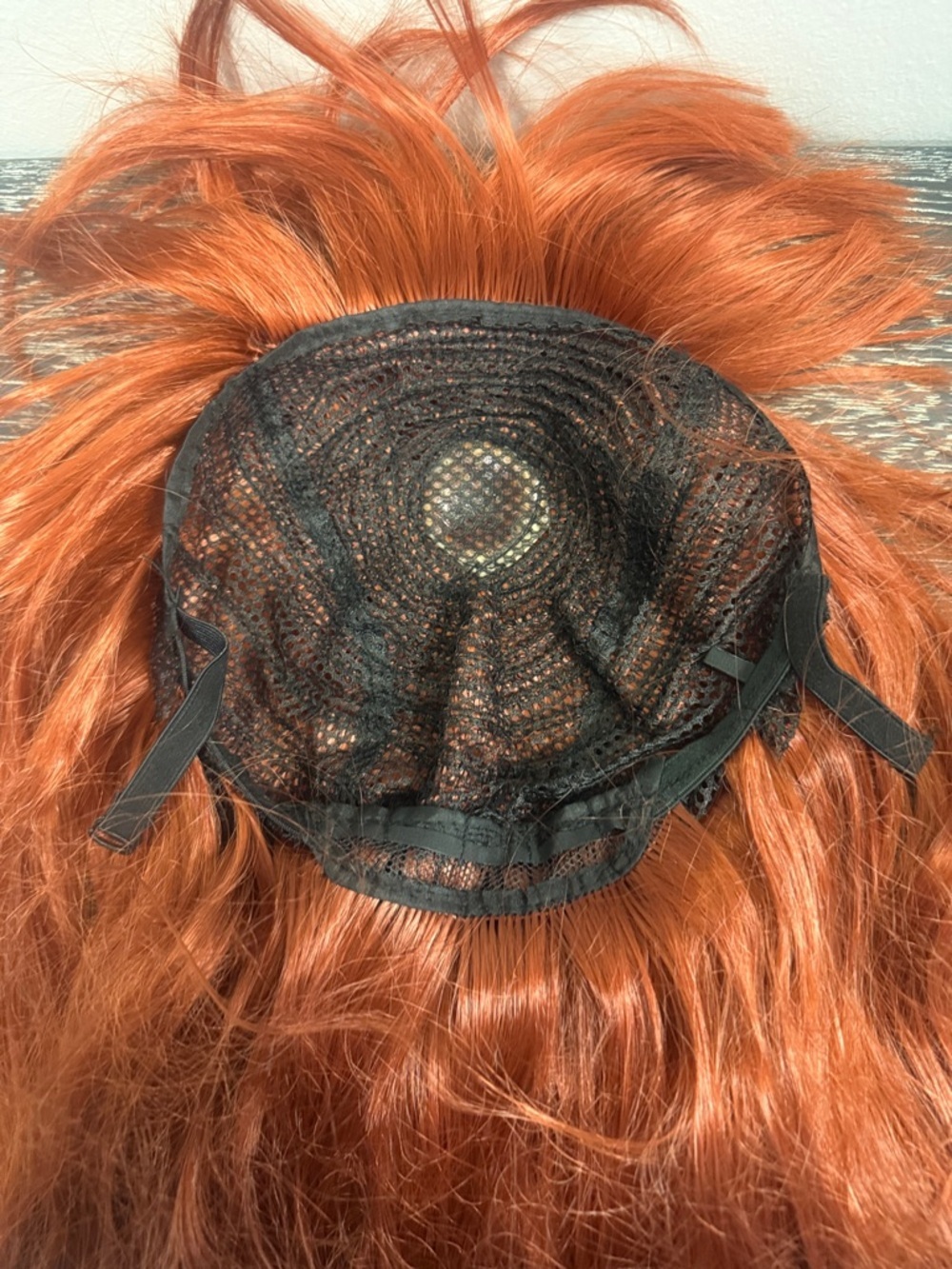 Women’s Red Layered Wig - Vibrant Copper Red 28” long natural & real - Picture 5 of 7